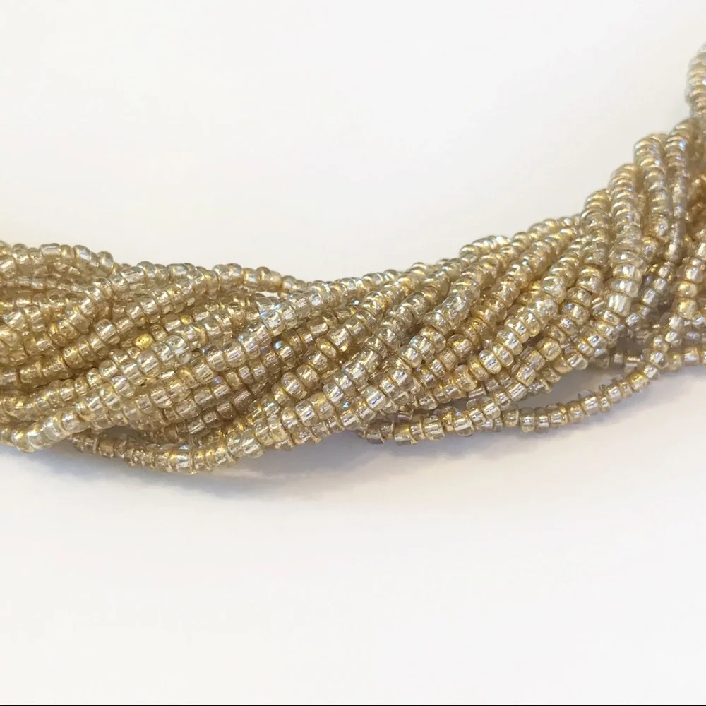 Lucky Brand Hammered Gold Beaded Collar Necklace - Picture 5 of 5